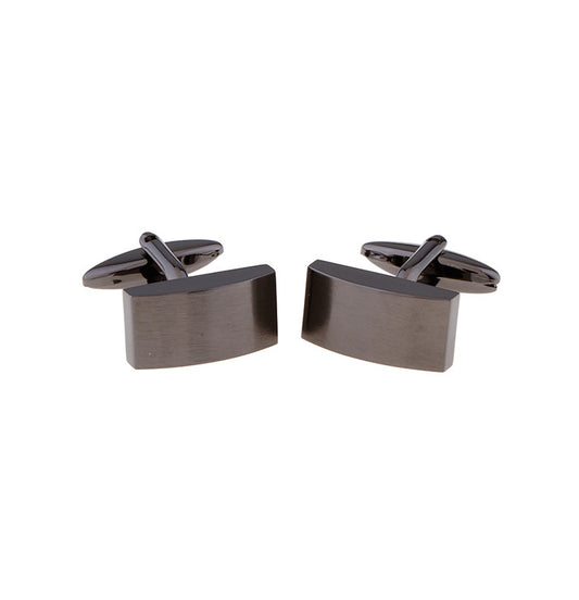 Charcoal Matted Rectangle Cufflinks - By MyMerchant