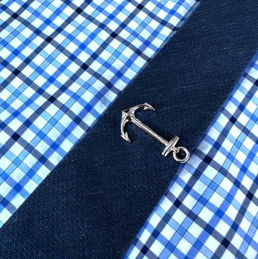 Anchor - Silver - Tie Clip By MyMerchant