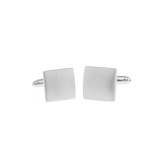 Silver Matted Square Cufflinks - By MyMerchant