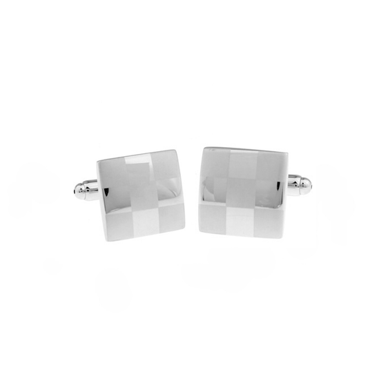 Silver Square Tones Cufflinks - By MyMerchant