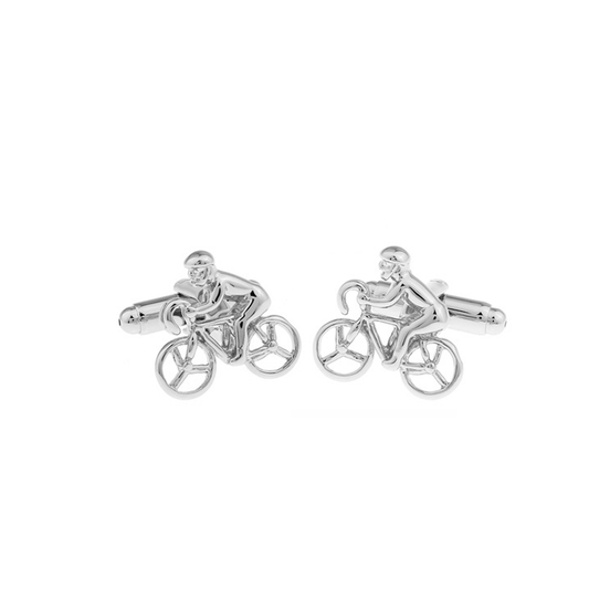 Silver Bicycle Cufflinks - By MyMerchant