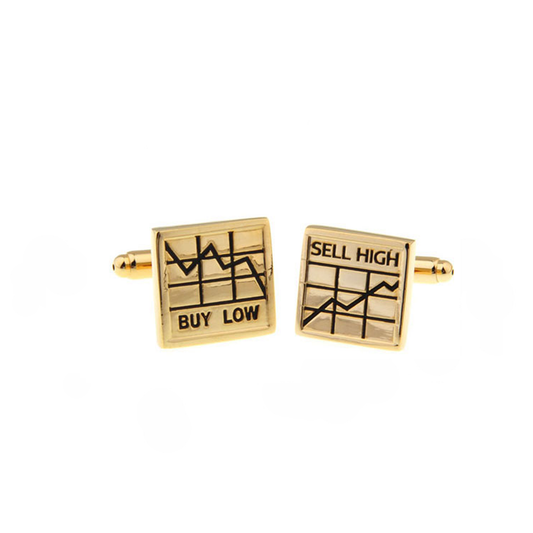 Buy Low Sell High - Gold Cufflinks - By MyMerchant