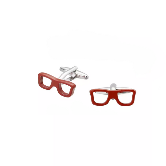 Red Glasses Cufflinks - By MyMerchant