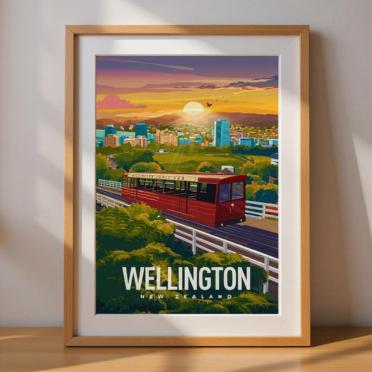 Native - Wellington Travel Poster A4
