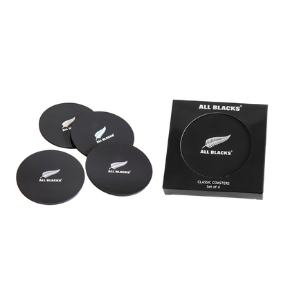 Official All Blacks "Classic" logo coaster set