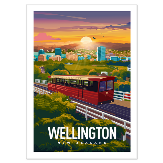 Native - Wellington Travel Poster A3