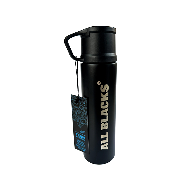 Official All Blacks Silver & Black Thermos