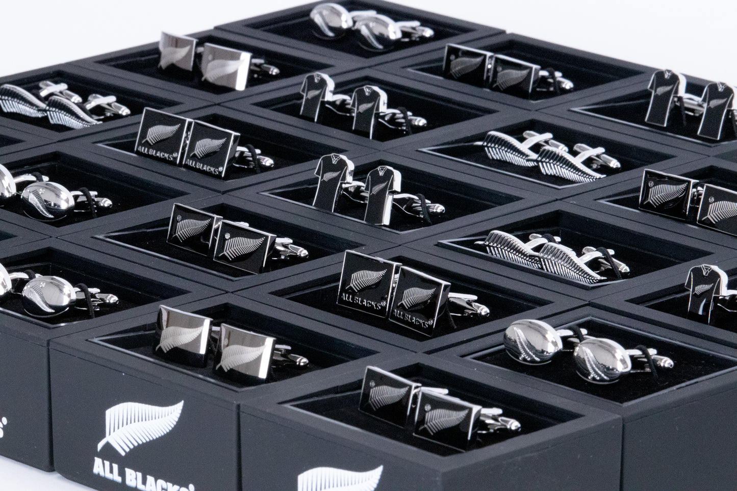 Official All Blacks Silver with Fern Cufflinks